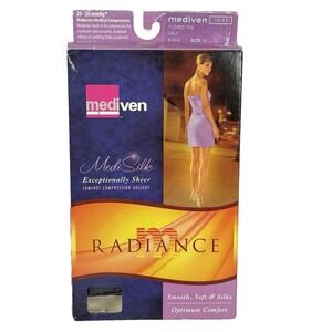 Mediven RADIANCE Medisilk Black Calf Closed Toe Compression  20-30 Size II Stock